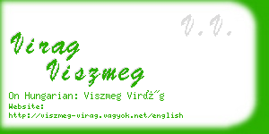 virag viszmeg business card